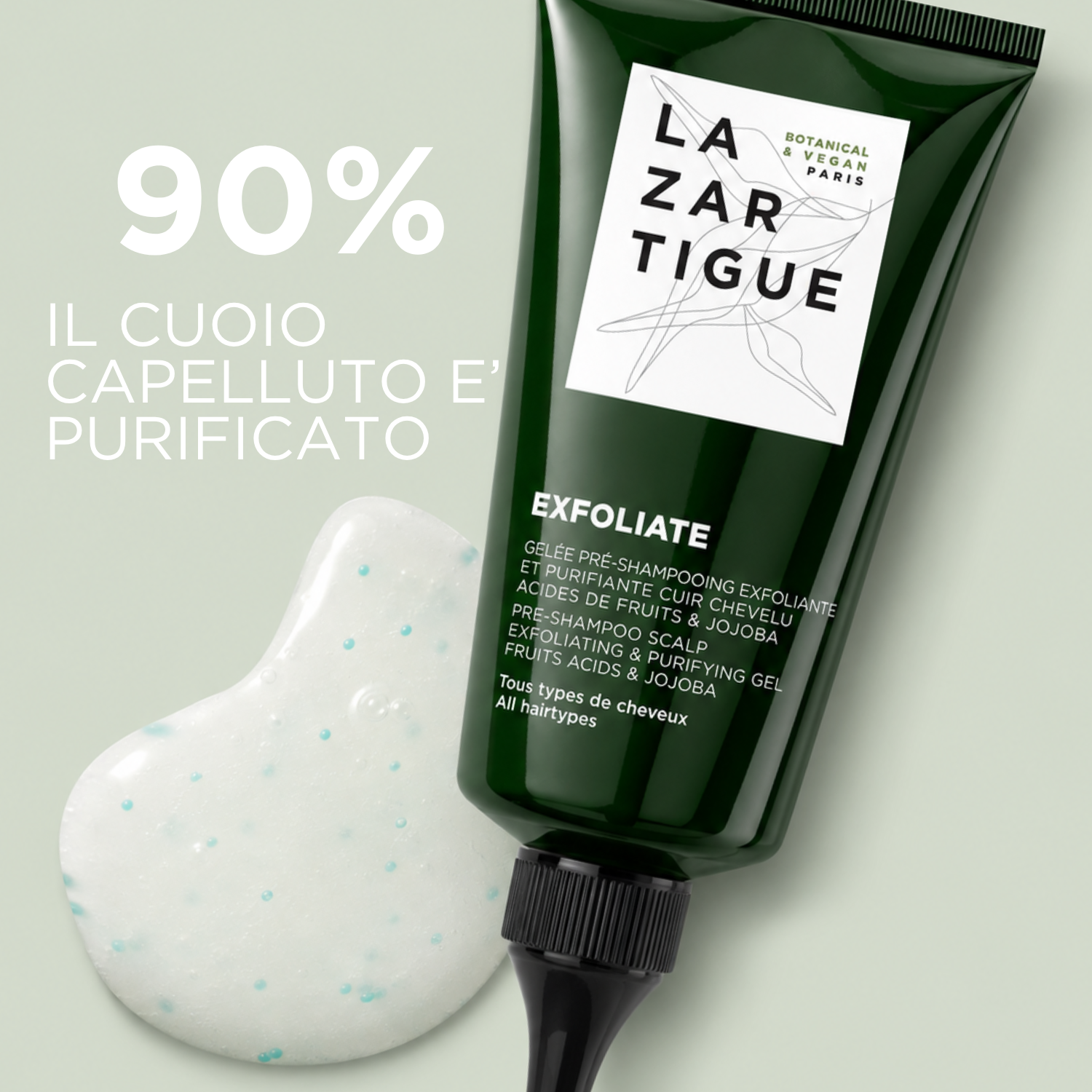 Gel Pre-Shampoo Exfoliate (gel pre-shampoo esfoliante e purificante cuoio capelluto)